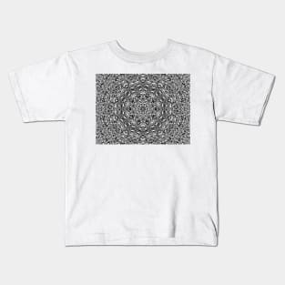 Thai pattern shapes, black and white, Vector abstract modern minimalist Kids T-Shirt